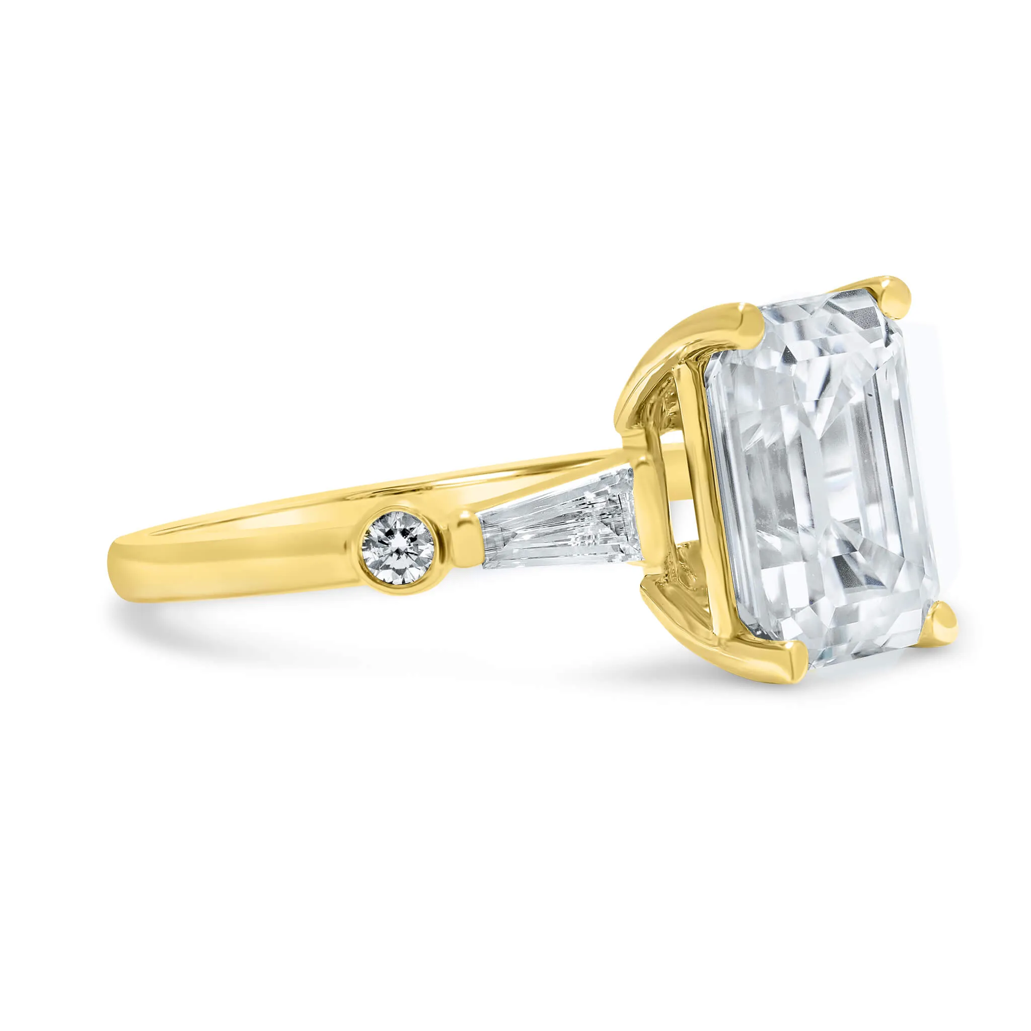 Alex | Emerald Moissanite Engagement Ring