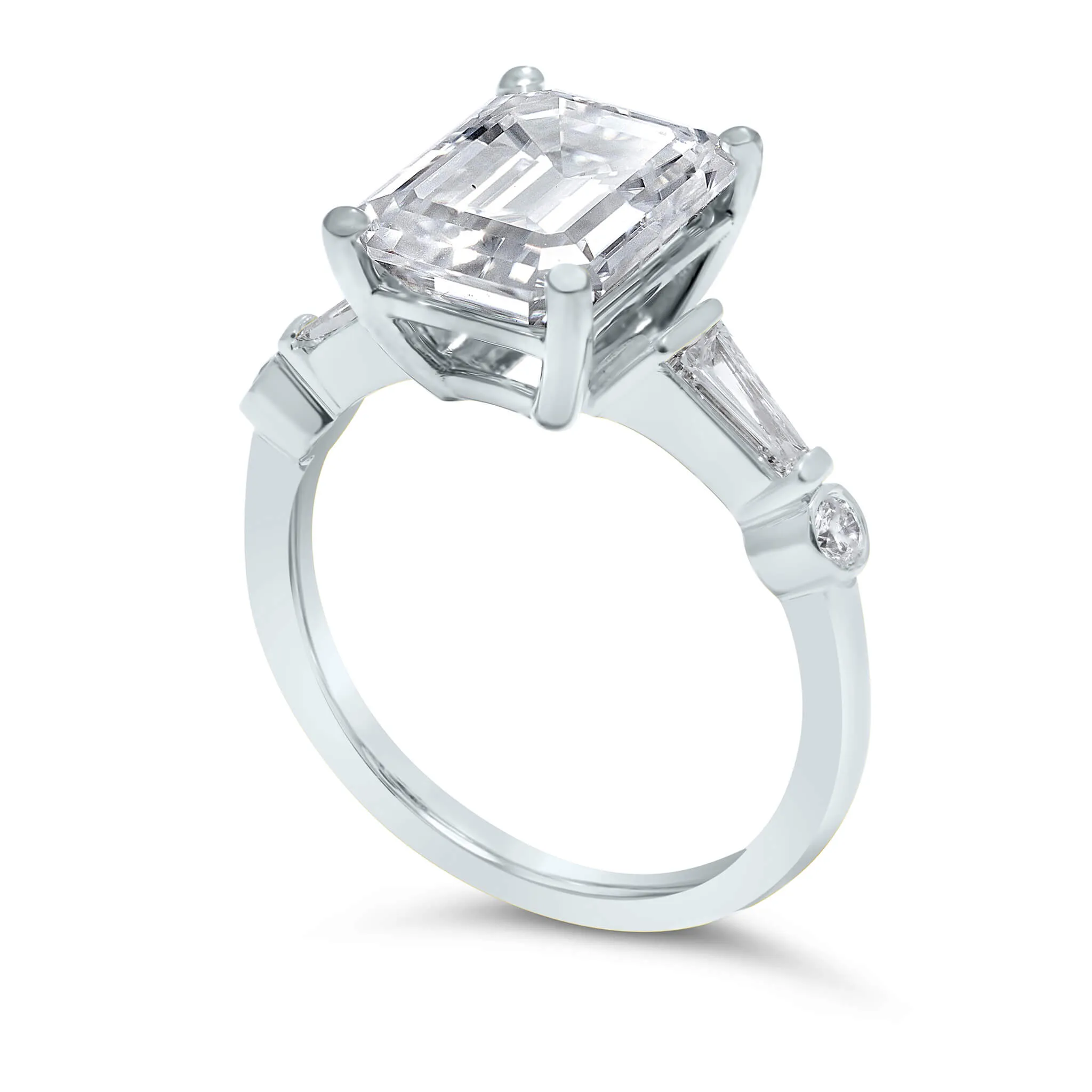 Alex | Emerald Moissanite Engagement Ring