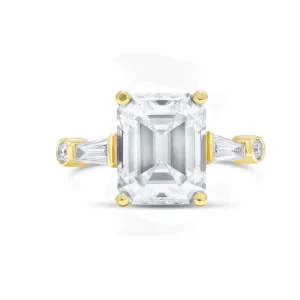 Alex | Emerald Moissanite Engagement Ring