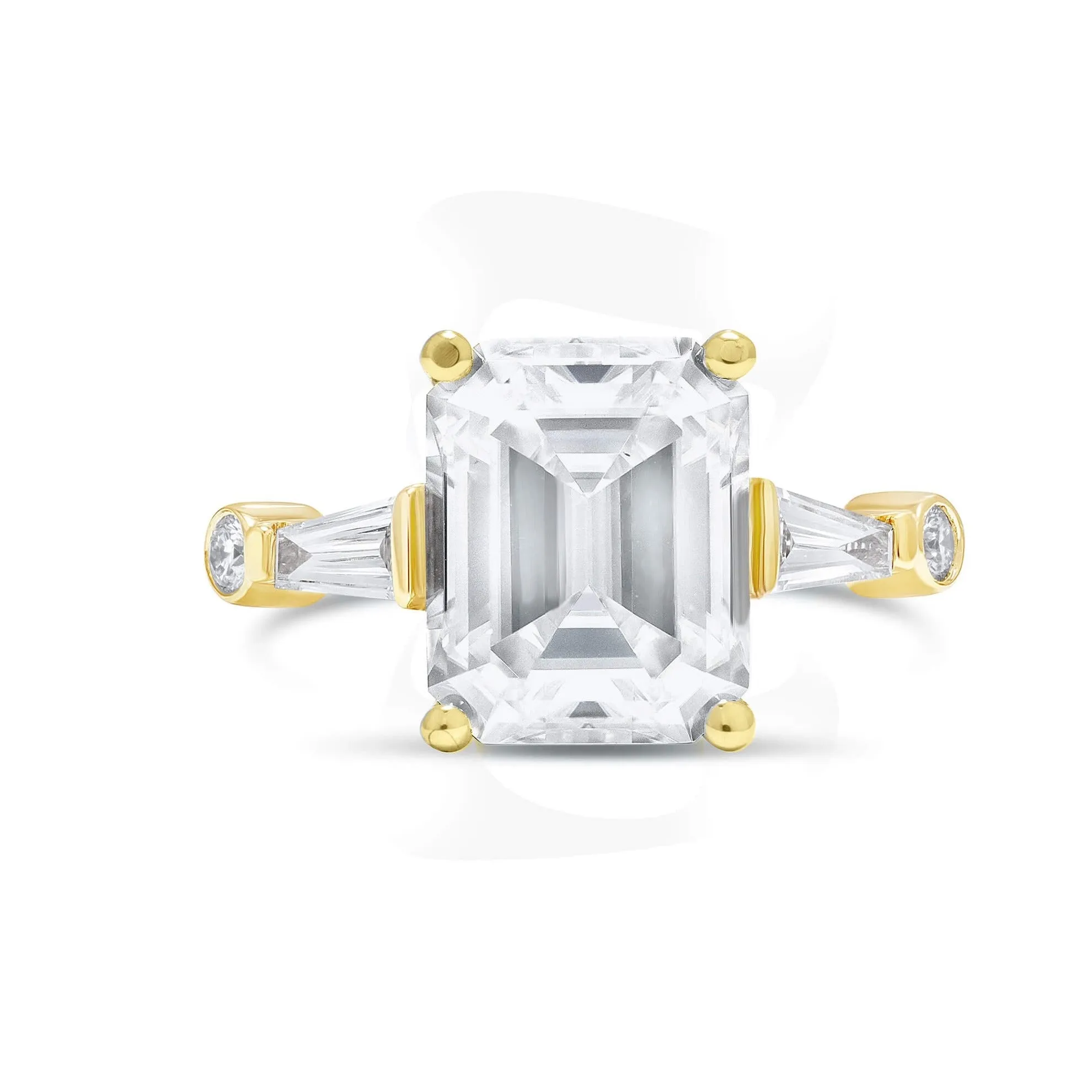 Alex | Emerald Moissanite Engagement Ring