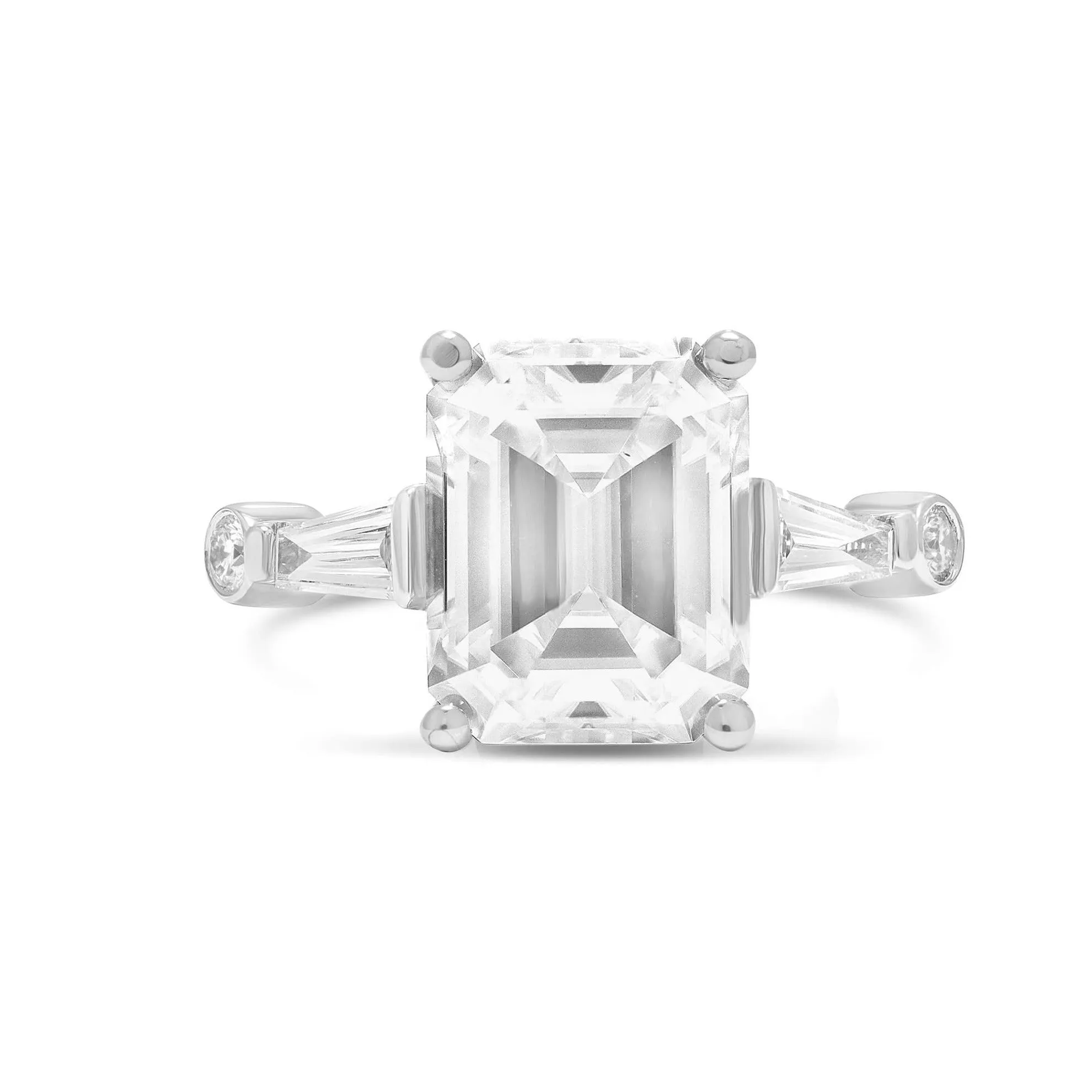 Alex | Emerald Moissanite Engagement Ring