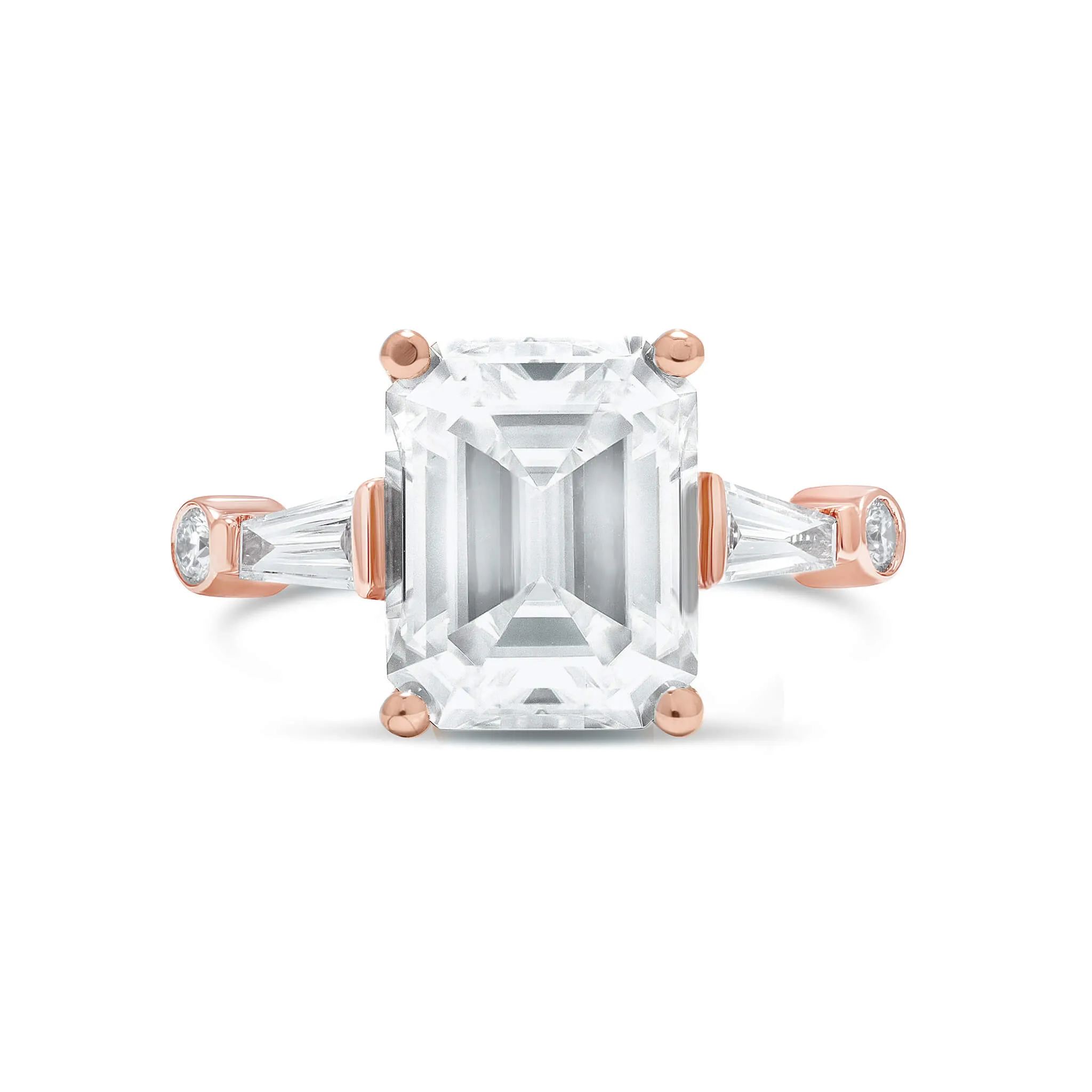 Alex | Emerald Moissanite Engagement Ring