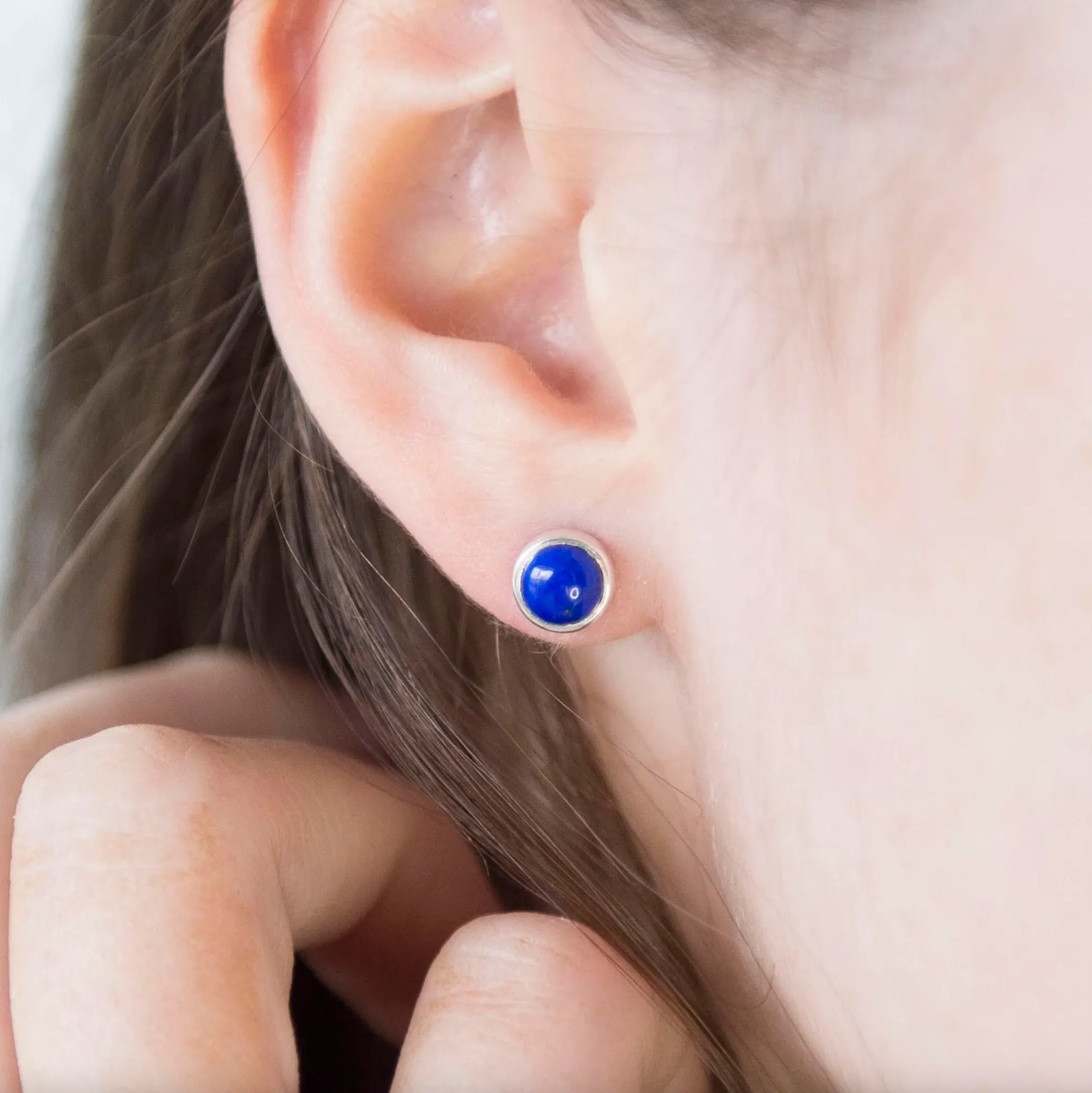 Alison Moore Lapis Lazuli Gemstone Studs