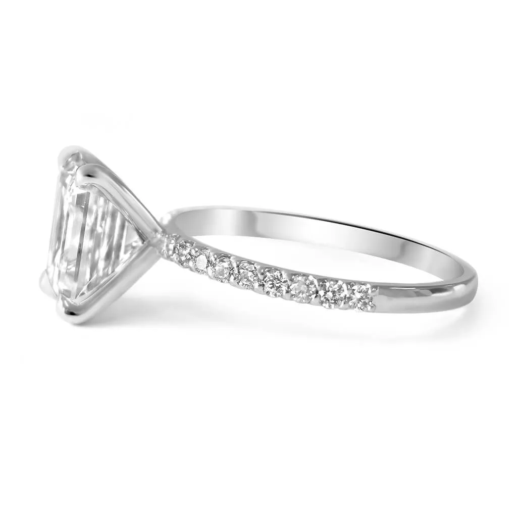 Ally | Emerald Moissanite Engagement Ring