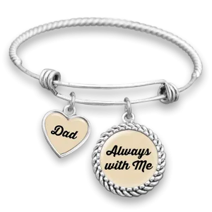 Always With Me Dad Charm Bracelet