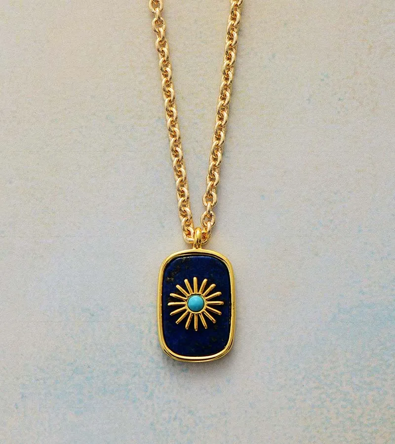Amazonite Rhodonite Sunrise Dainty Necklace