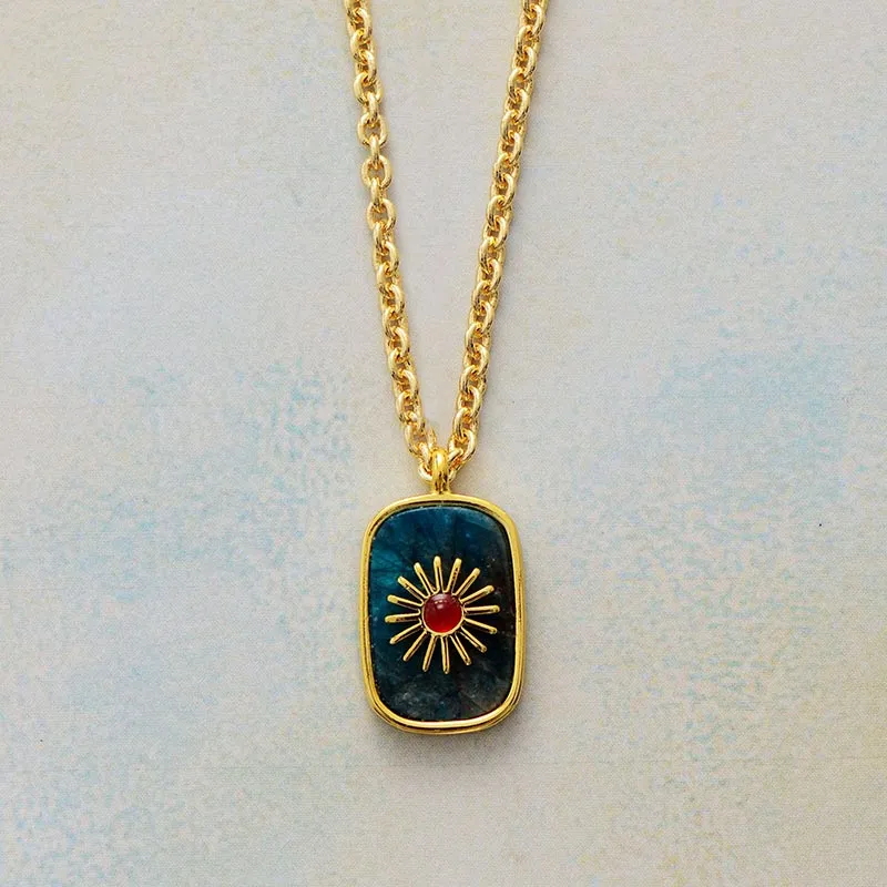 Amazonite Rhodonite Sunrise Dainty Necklace