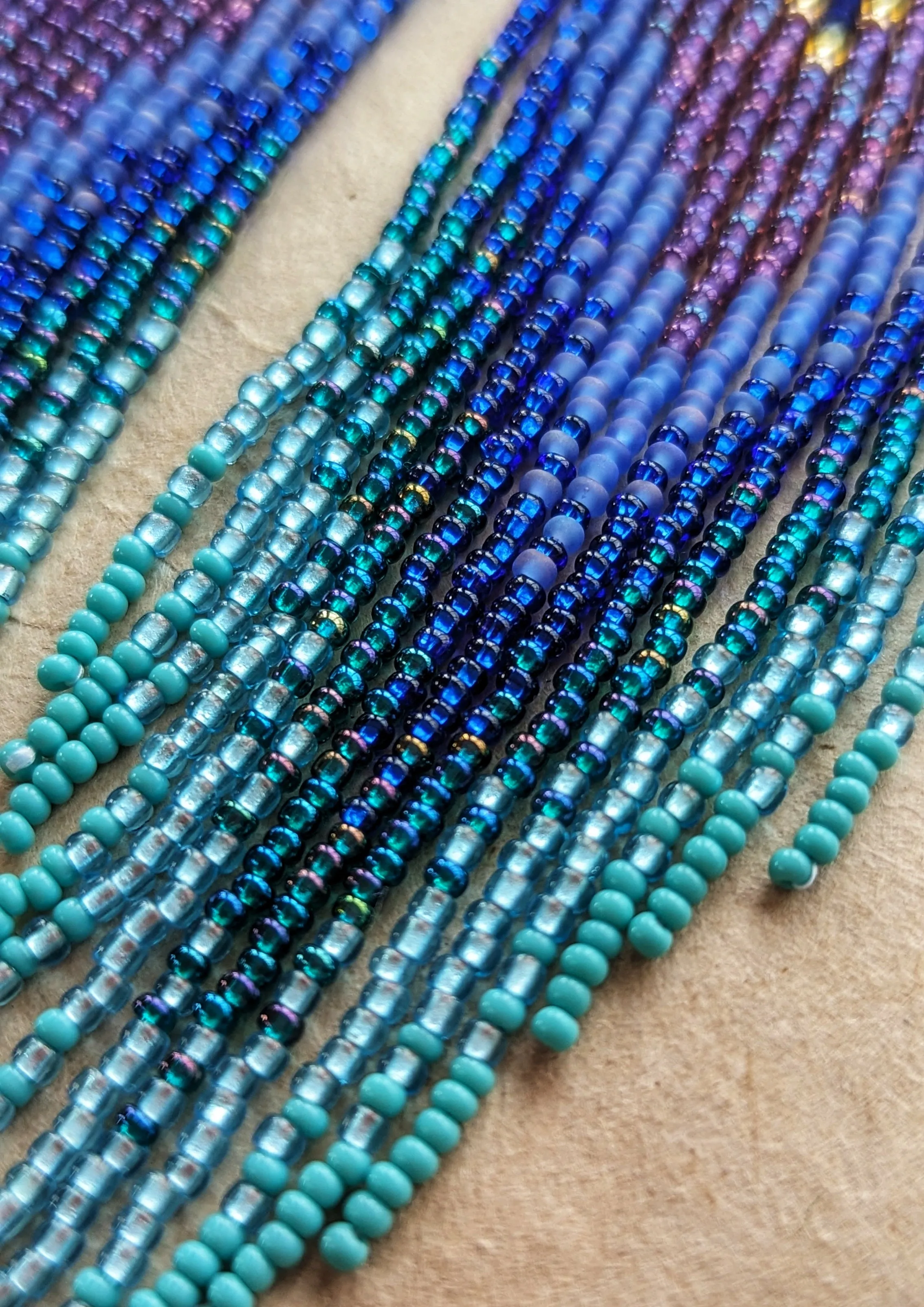 Amphitrite Lapis Lazuli Seed Bead Earrings