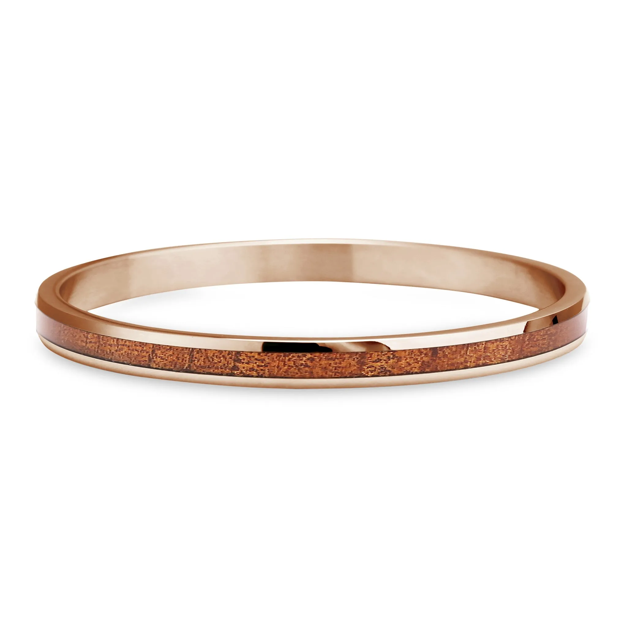 Ancient Kauri Bangle - Rose Gold