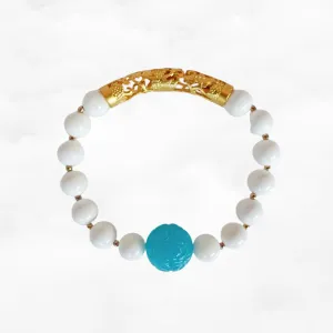 Auspicious Beaded Tridacna Bracelet