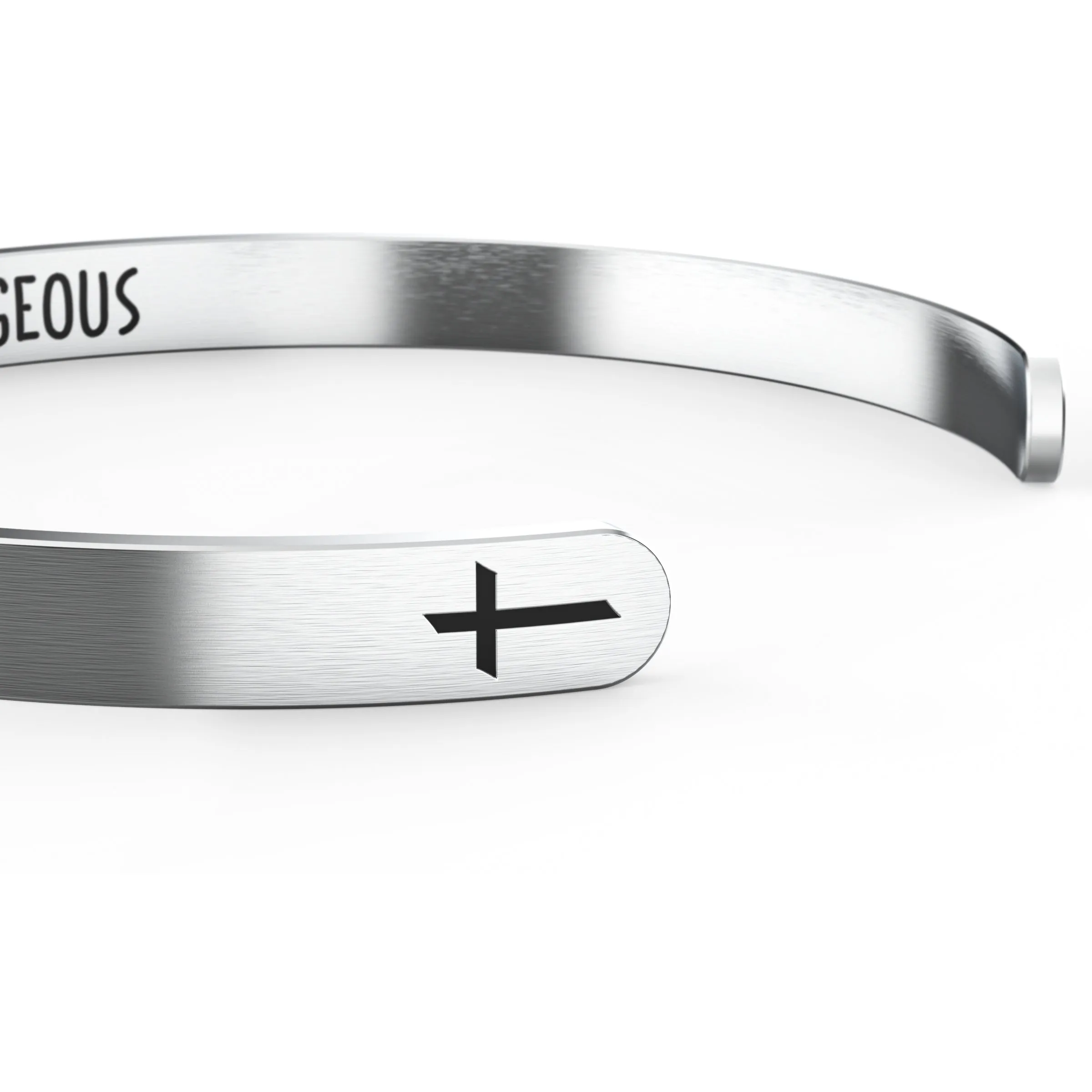 Be Strong And Courageous Cross Bracelet – Religious Bracelet – Joshua 1:9 — Catholic or Christian Women & Girls