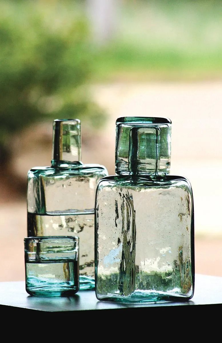Bedside Water Carafe and Drinking Glass (Pack of 2)