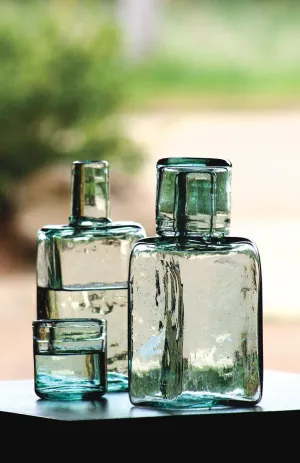 Bedside Water Carafe and Drinking Glass (Pack of 2)