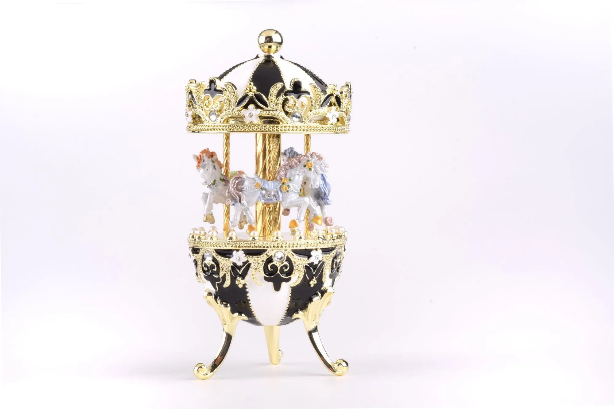 Black Wind up Musical Carousel