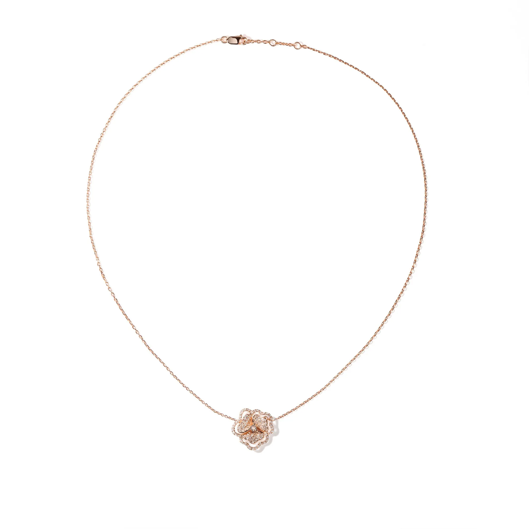 Bloom Mini Flower Halo Diamonds Necklace