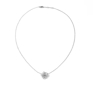 Bloom Mini Flower Halo Diamonds Necklace
