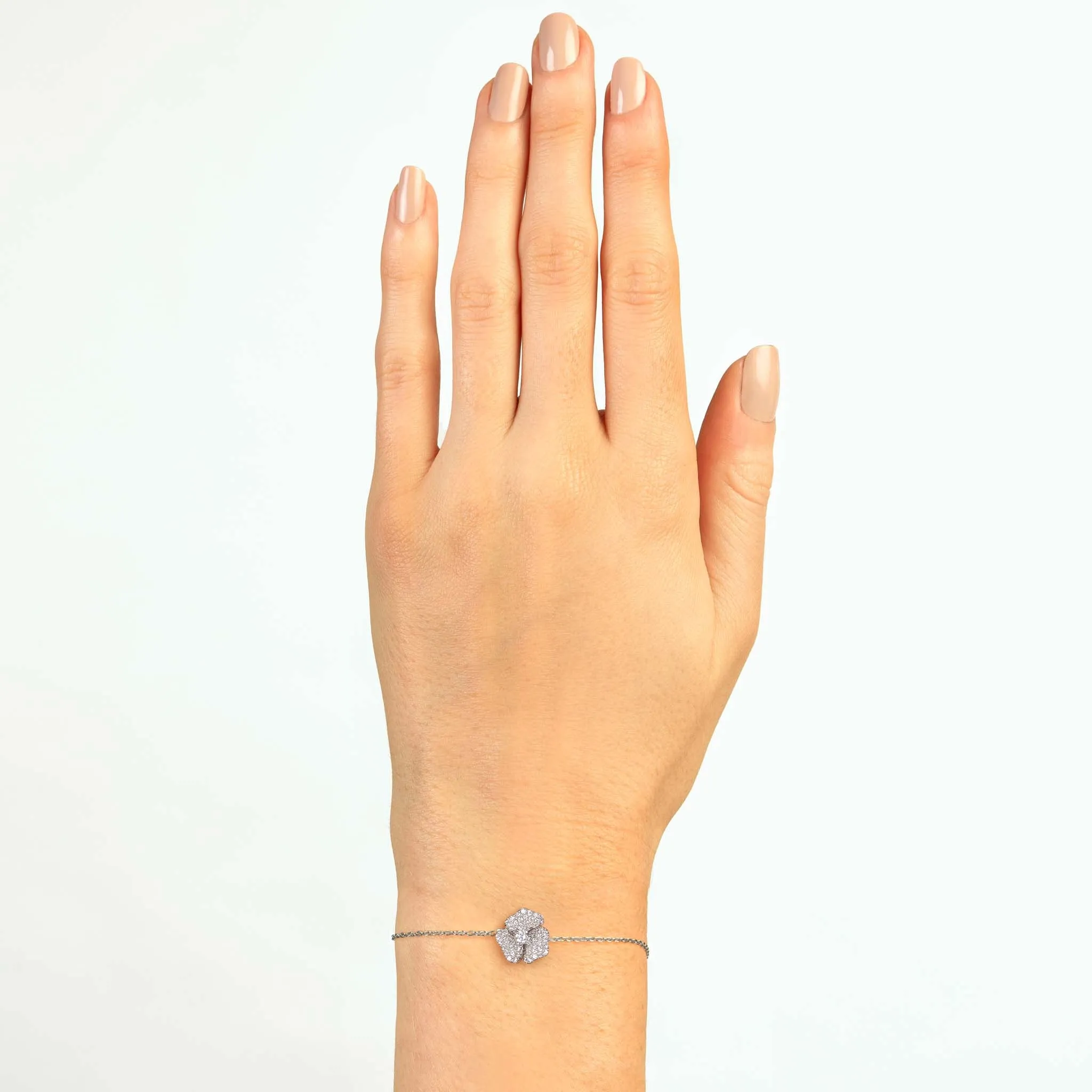 Bloom Mini Flower White Diamond Bracelet