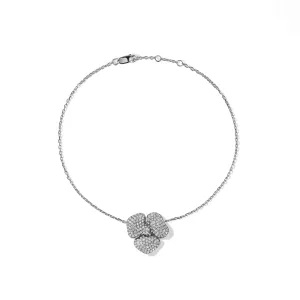 Bloom Small Flower White Diamonds Bracelet