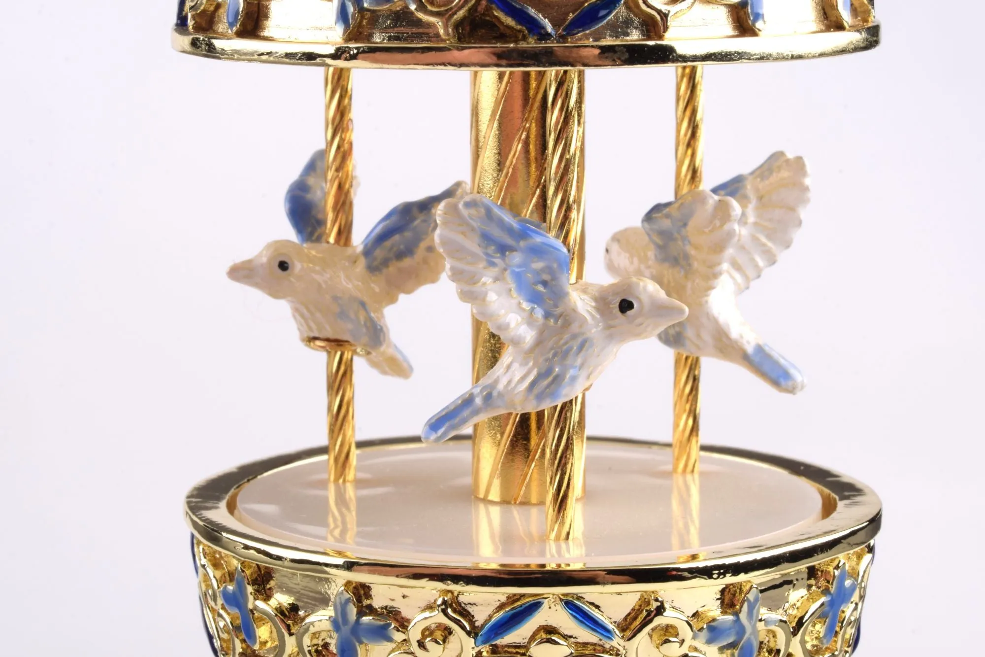 Blue carousel with Doves