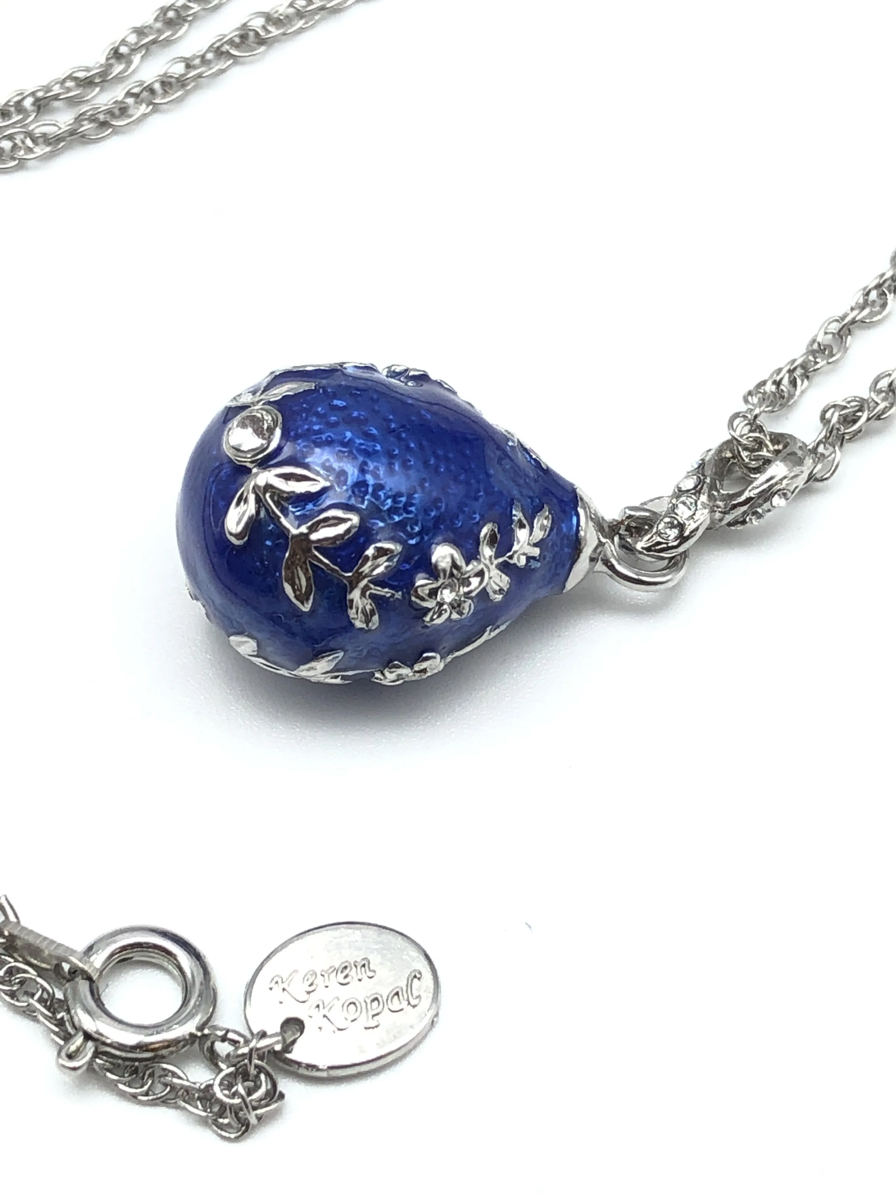 Blue Egg Pendant Necklace