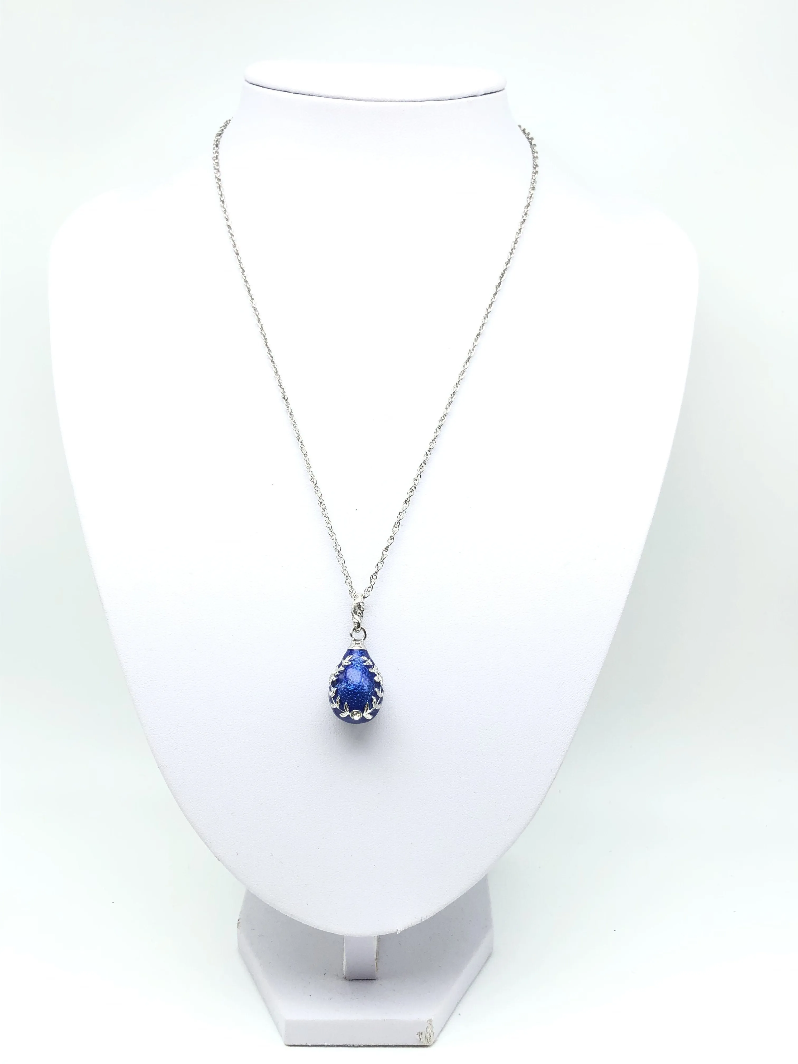 Blue Egg Pendant Necklace