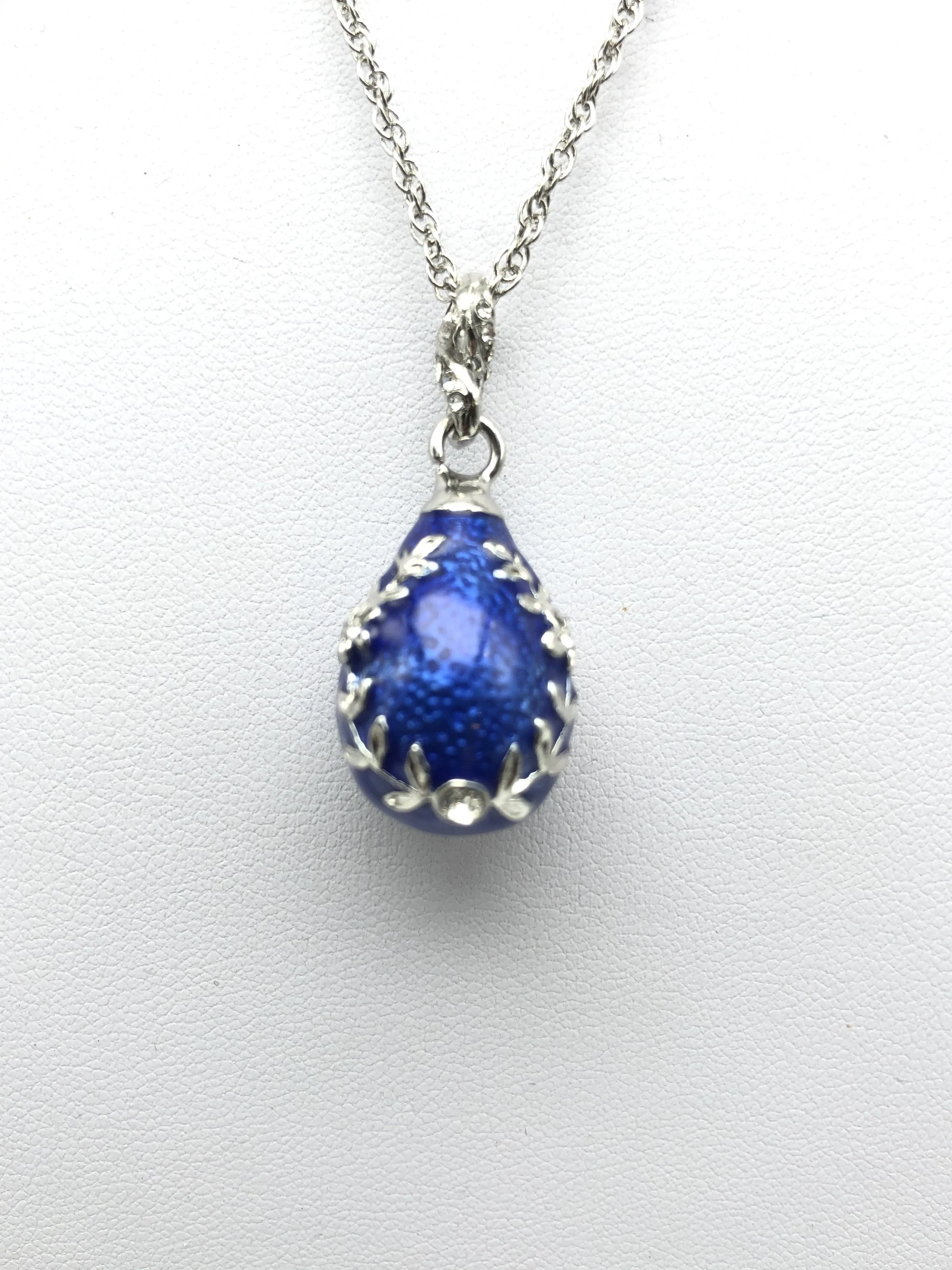 Blue Egg Pendant Necklace