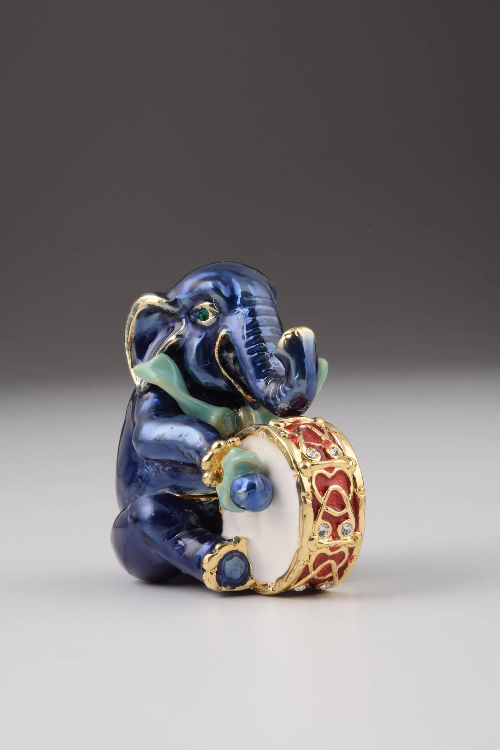 Blue Elephant with Drum