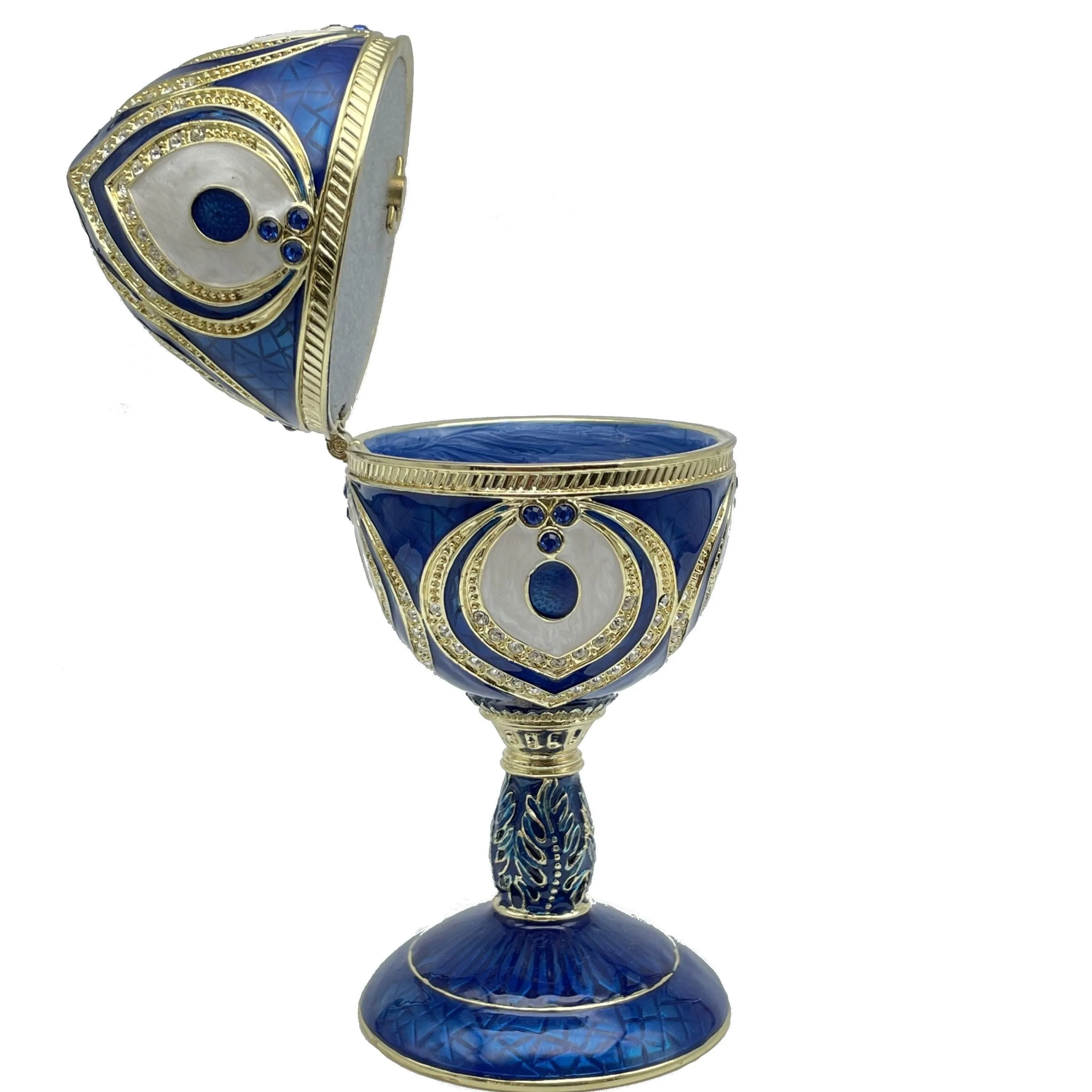 Blue Faberge Egg Beethoven Music Playing