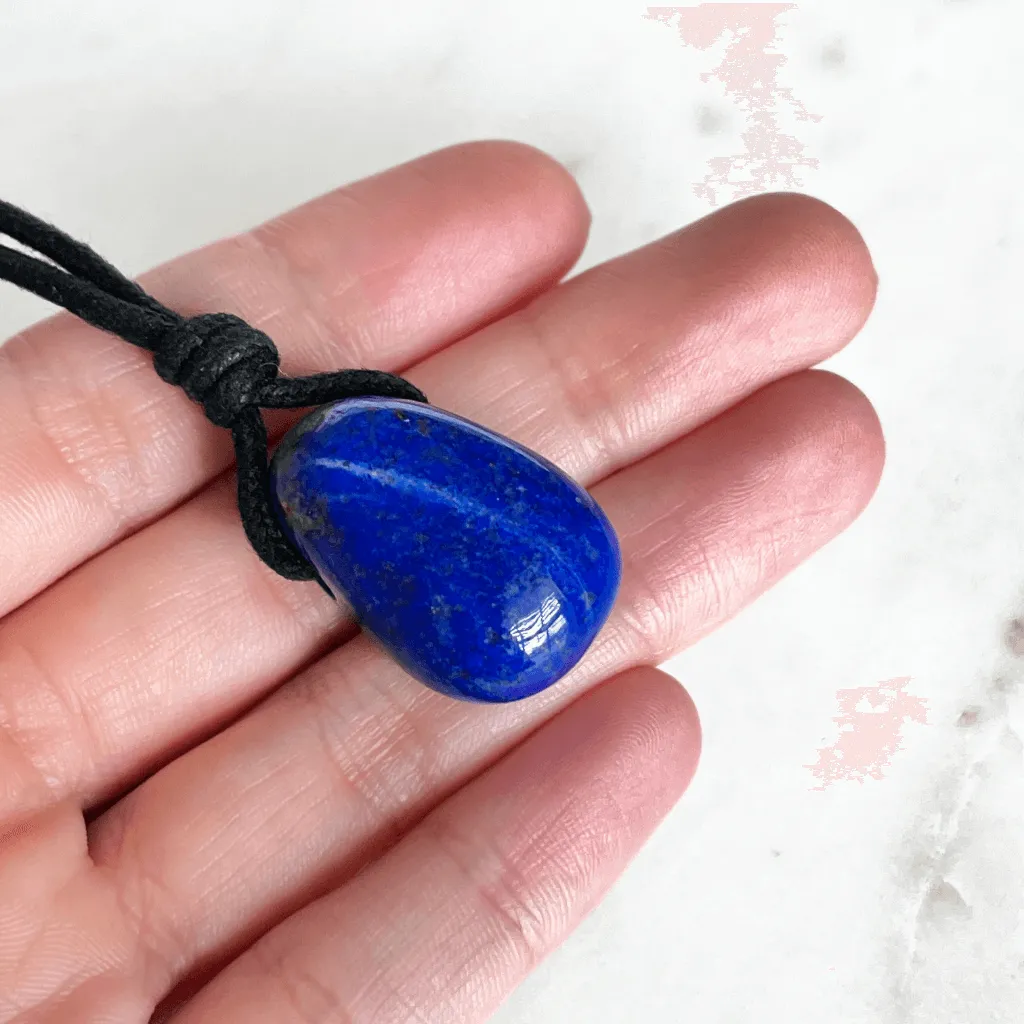 Blue Lapis Lazuli OOAK Gemstone Pendant - Celestial Harmony