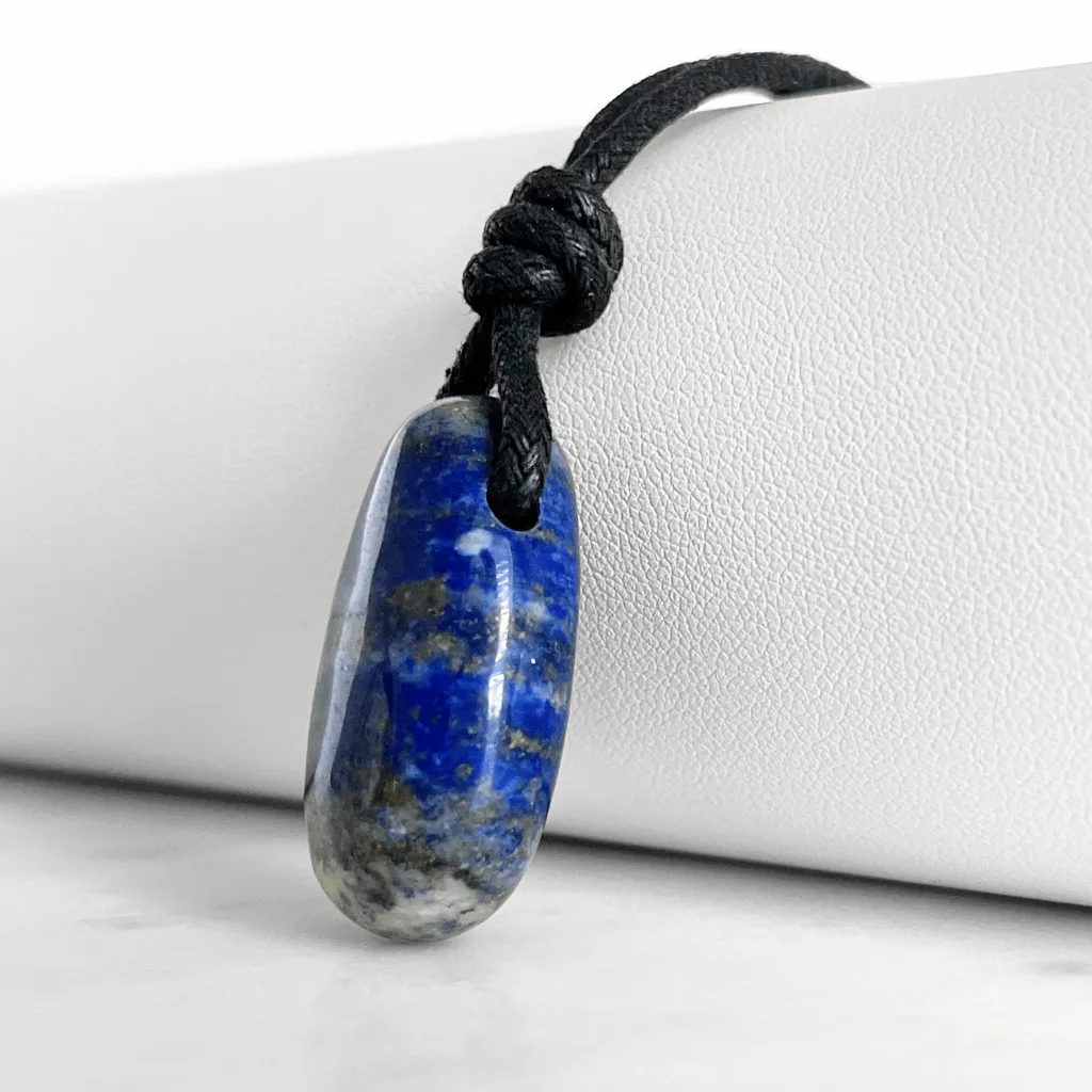 Blue Lapis Lazuli OOAK Gemstone Pendant - Cosmic Splendor