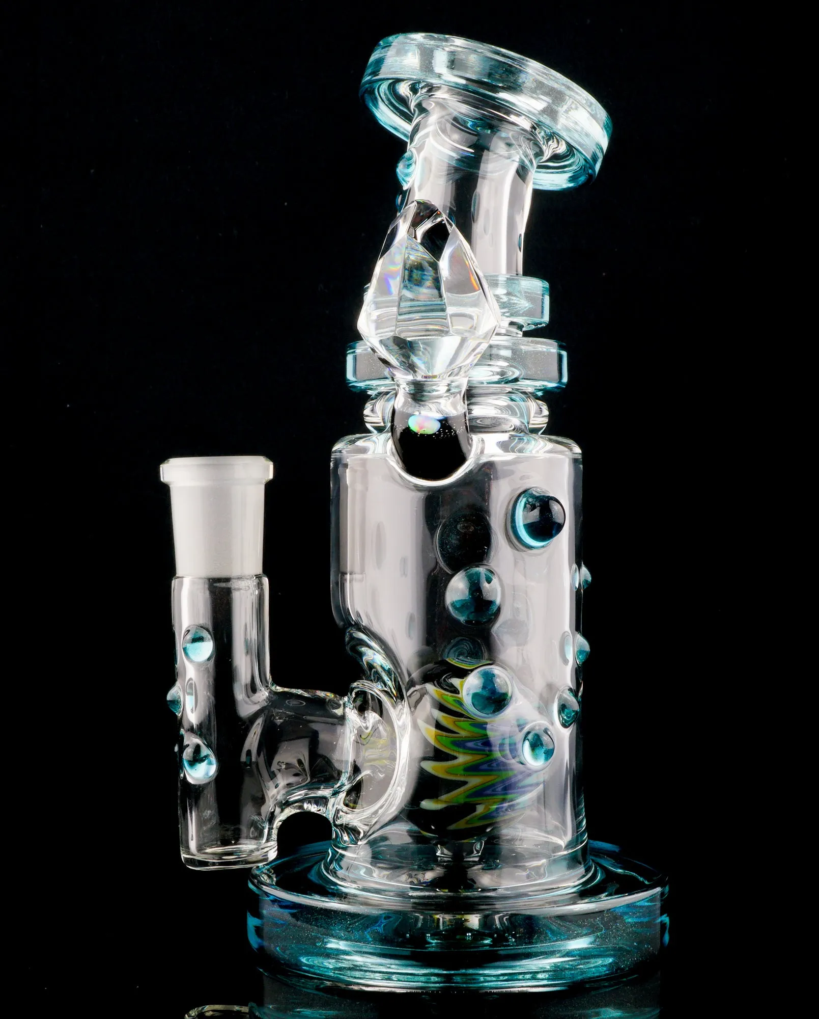 Blue Stardust Mini Tube with Faceted Accent