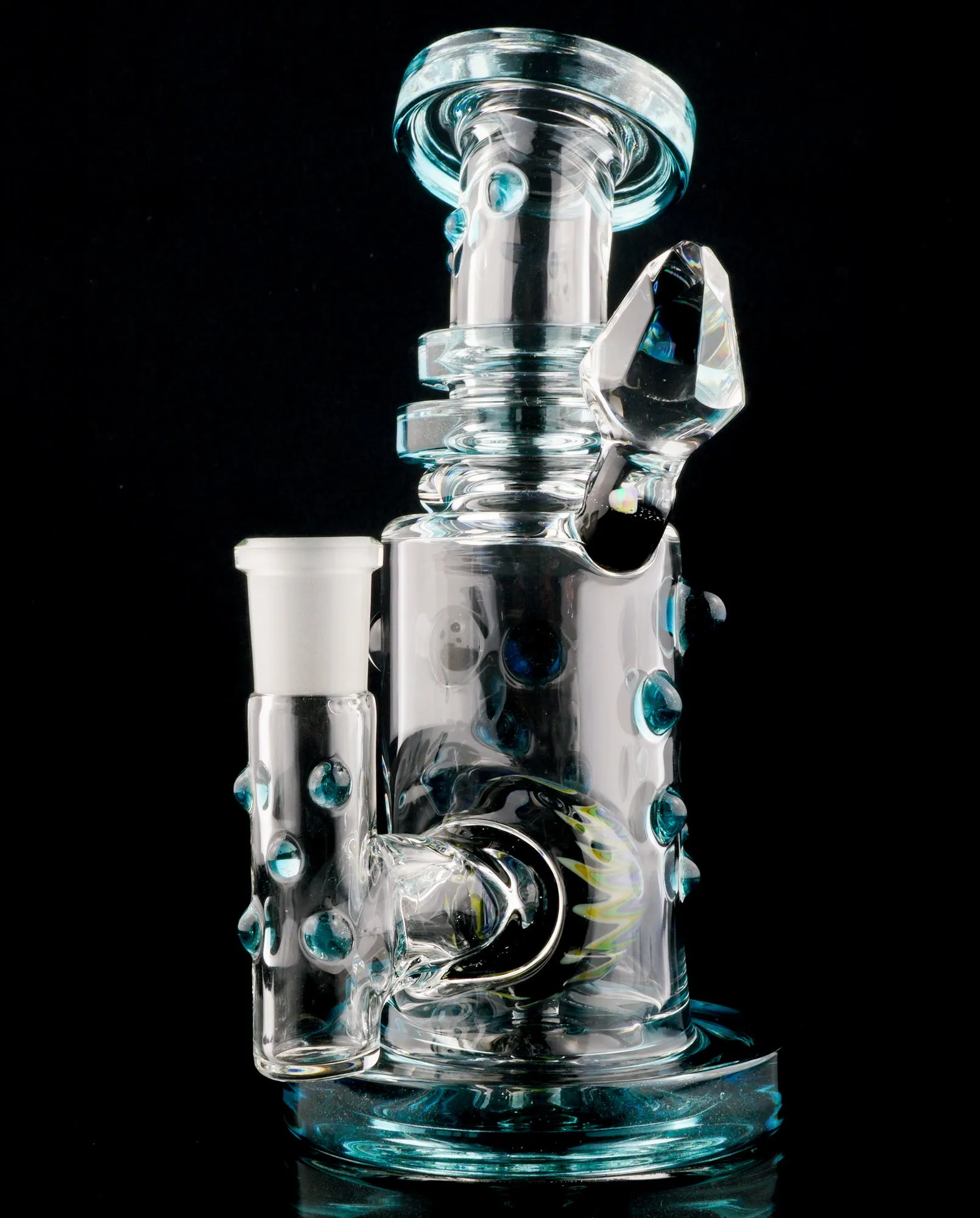 Blue Stardust Mini Tube with Faceted Accent