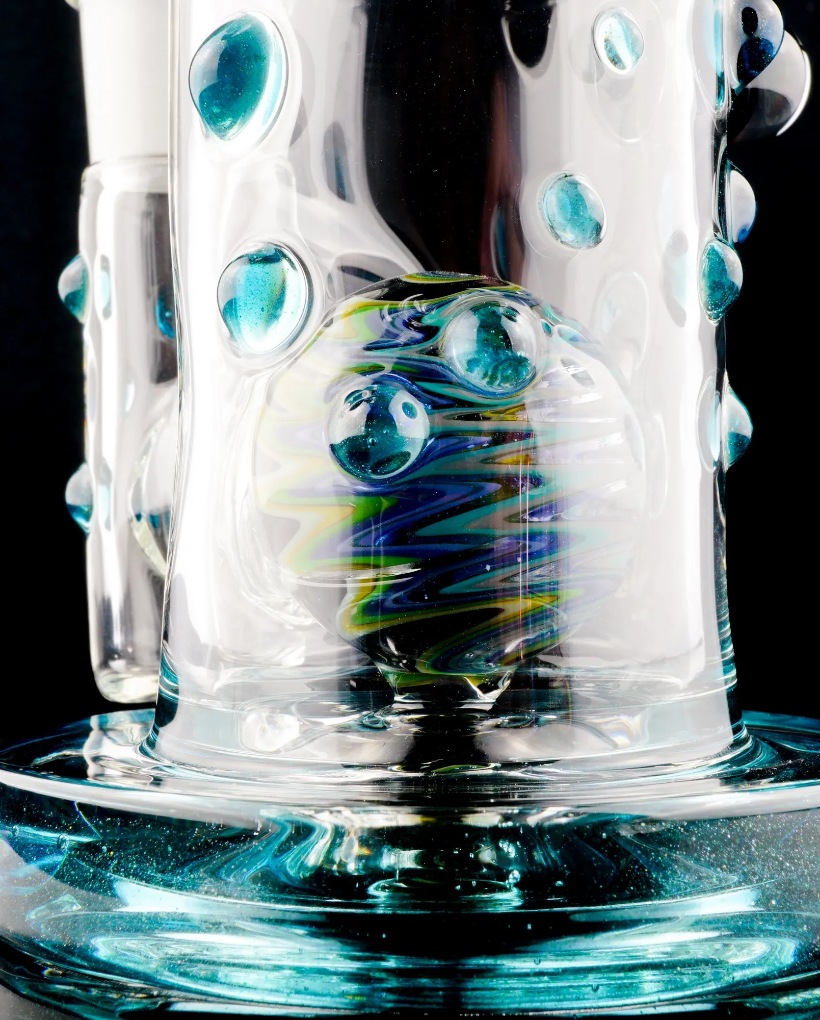 Blue Stardust Mini Tube with Faceted Accent