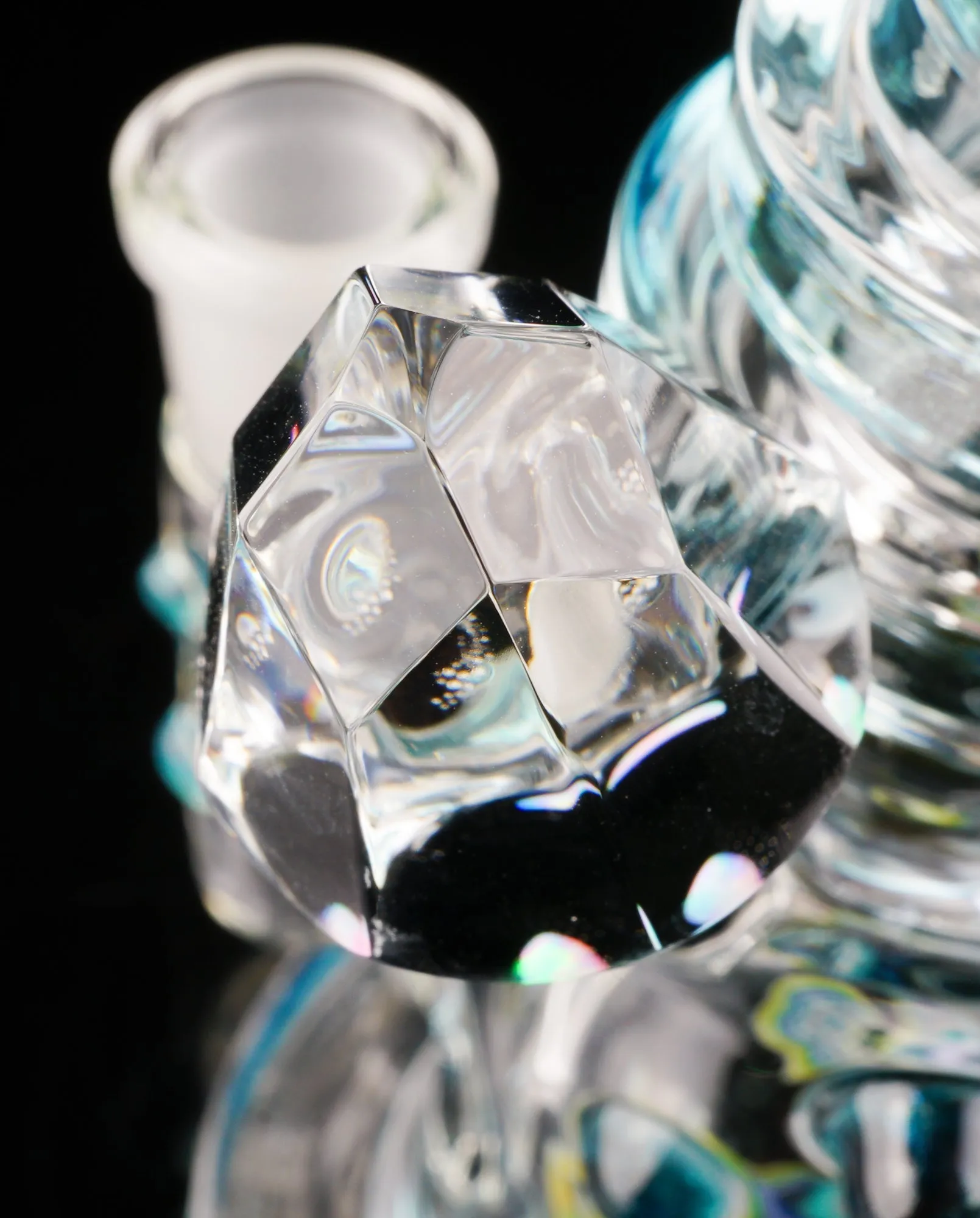 Blue Stardust Mini Tube with Faceted Accent