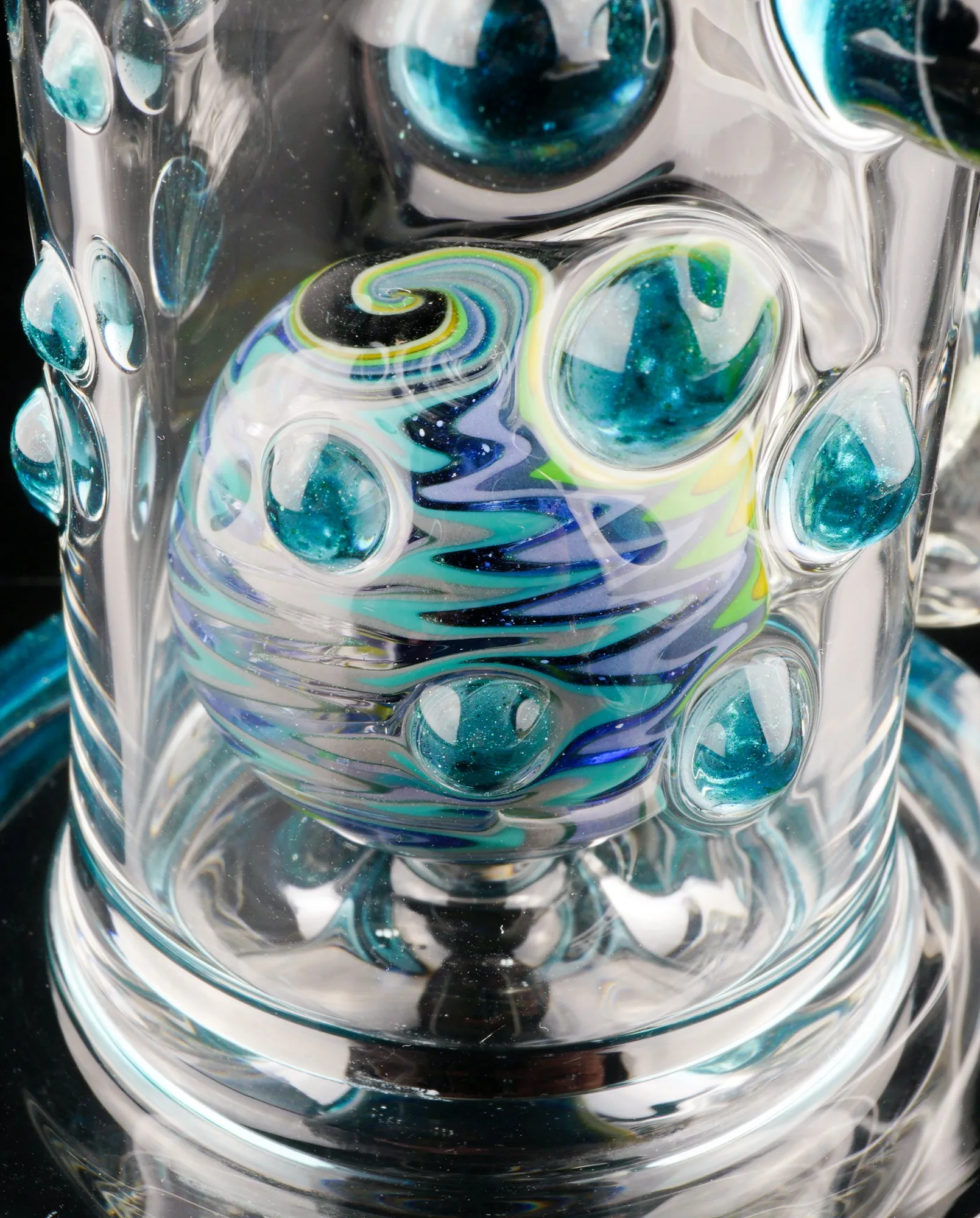 Blue Stardust Mini Tube with Faceted Accent