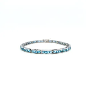 Blue Topaz Bracelet in .925 Sterling Silver - KSD 42914