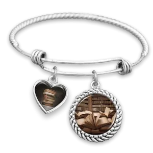 Books On Books Charm Bracelet