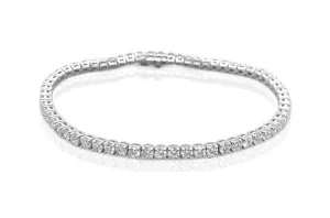 Bracelet 18kt White Gold Tennis with 69 Diamonds