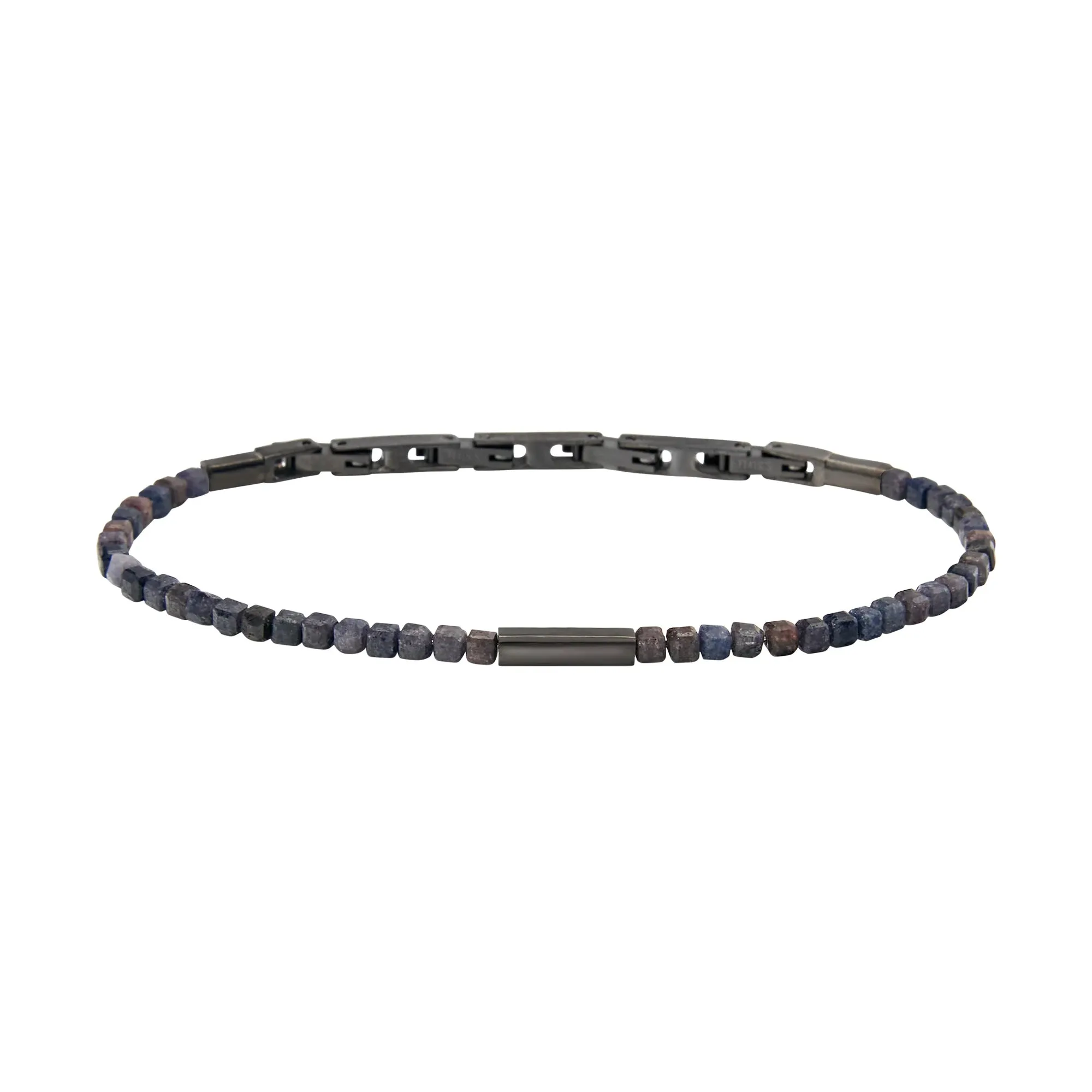 BREIK BRACELET PRIAM Steel IP Finish Gun Radice of Zaffiro TJ3644