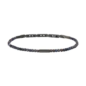 BREIK BRACELET PRIAM Steel IP Finish Gun Radice of Zaffiro TJ3644