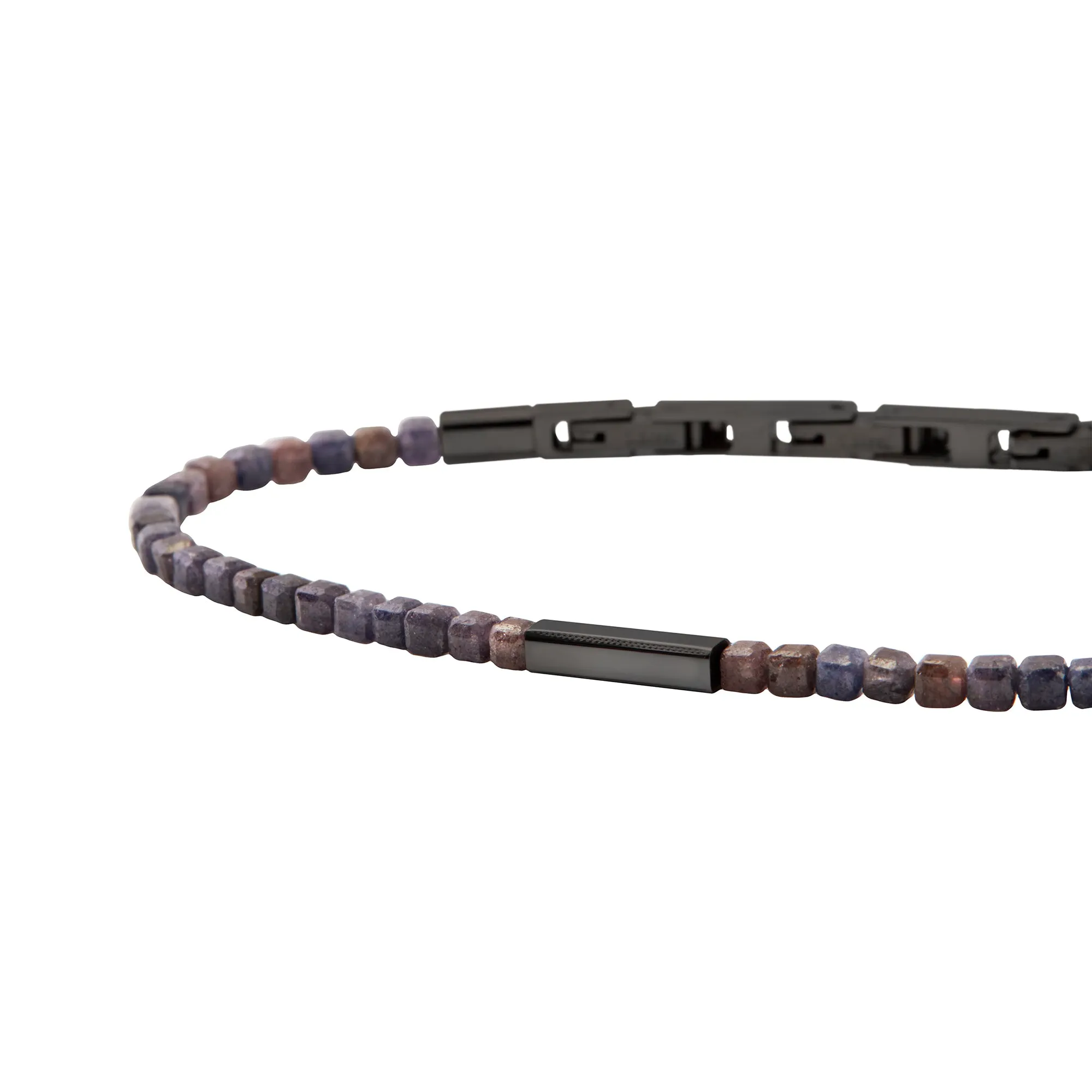 BREIK BRACELET PRIAM Steel IP Finish Gun Radice of Zaffiro TJ3644