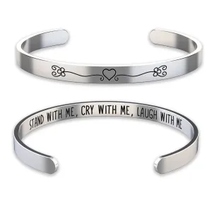 Bridesmaid Bracelet – Stand with Me, Cry with Me, Laugh with Me