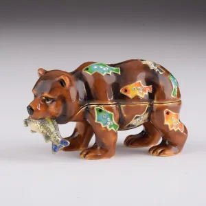 Brown Bear Holding Fish