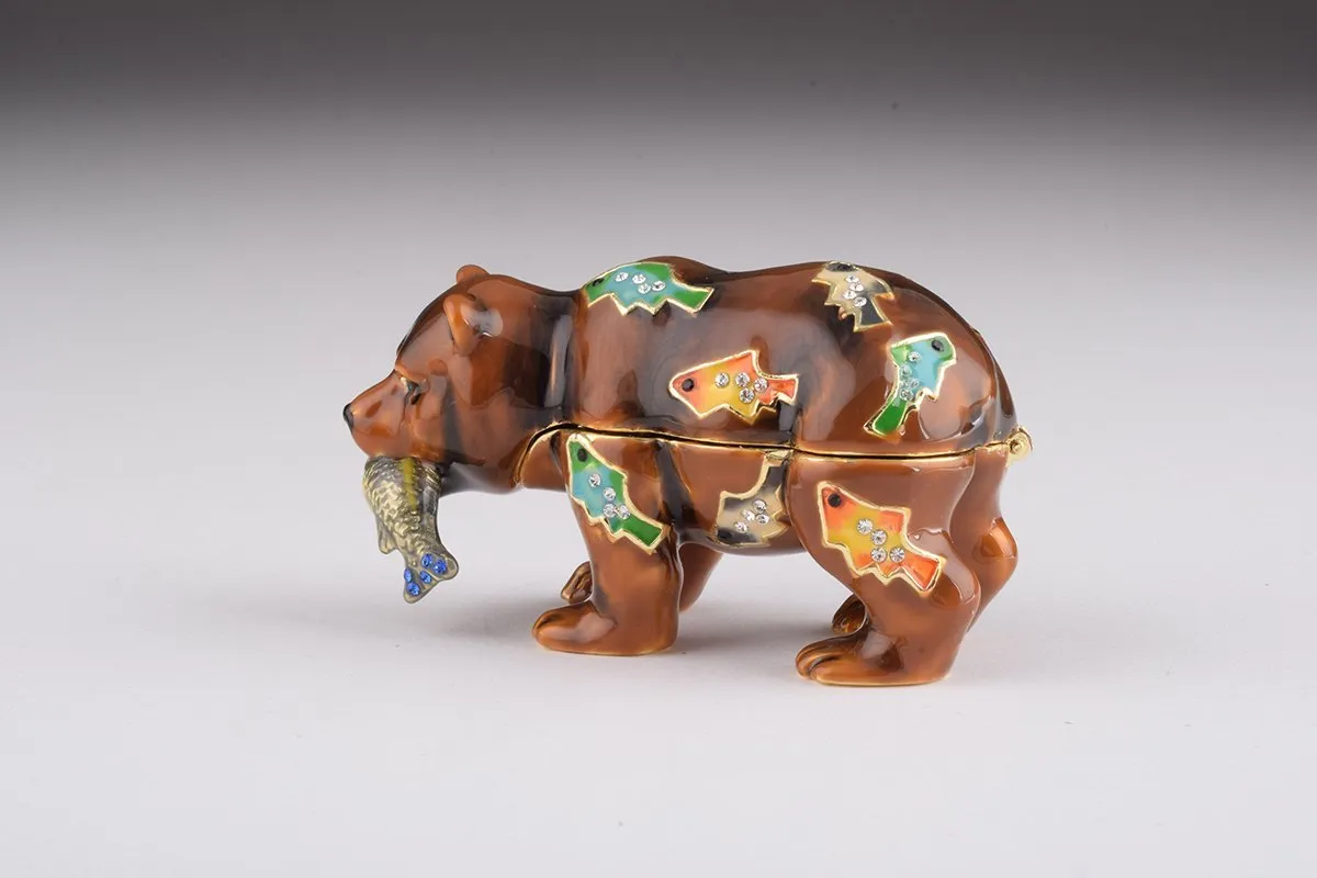 Brown Bear Holding Fish