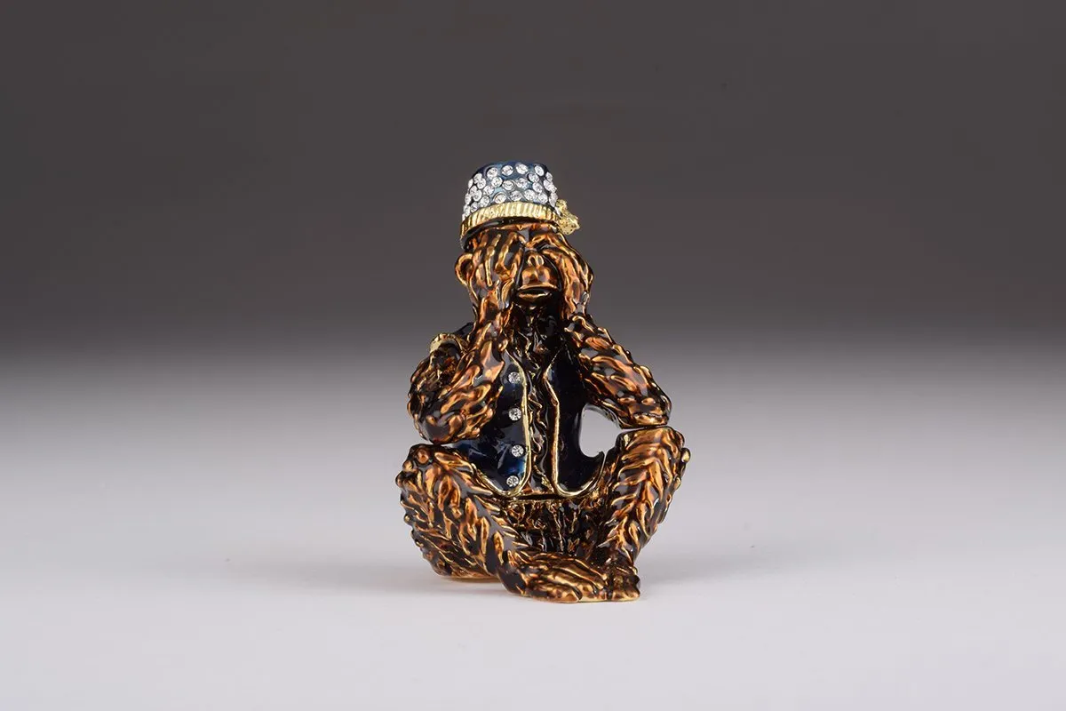 Brown Monkey Mizaru see no evil