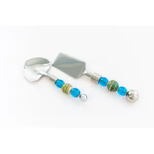 Butter/Cheese Speader & Jam Set-Aqua Swirl