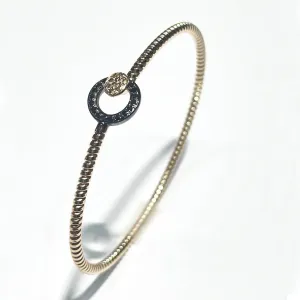 Capodagli bracelet tubogas soul titanium gold 18kt diamonds s142