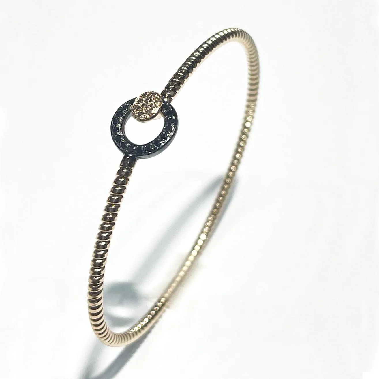 Capodagli bracelet tubogas soul titanium gold 18kt diamonds s142