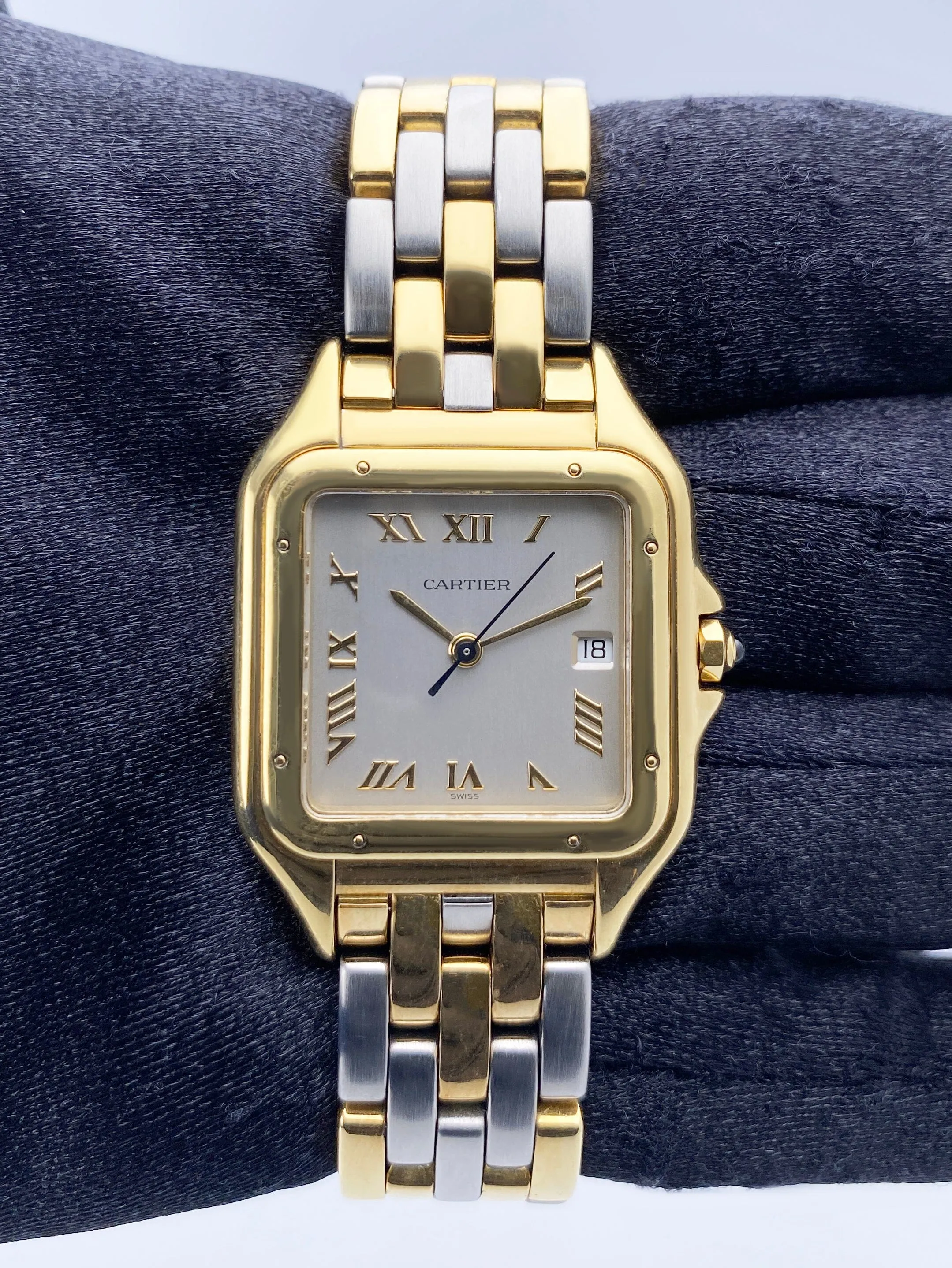 Cartier Panthere Large W25039L6 Two Tone Mens Watch Box Papers