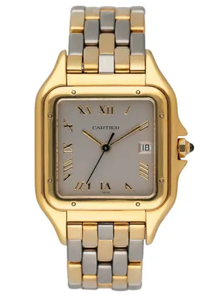 Cartier Panthere Large W25039L6 Two Tone Mens Watch Box Papers